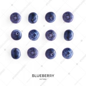 Seamless pattern with blueberry. Tropical abstract background. Blueberries on the white background.