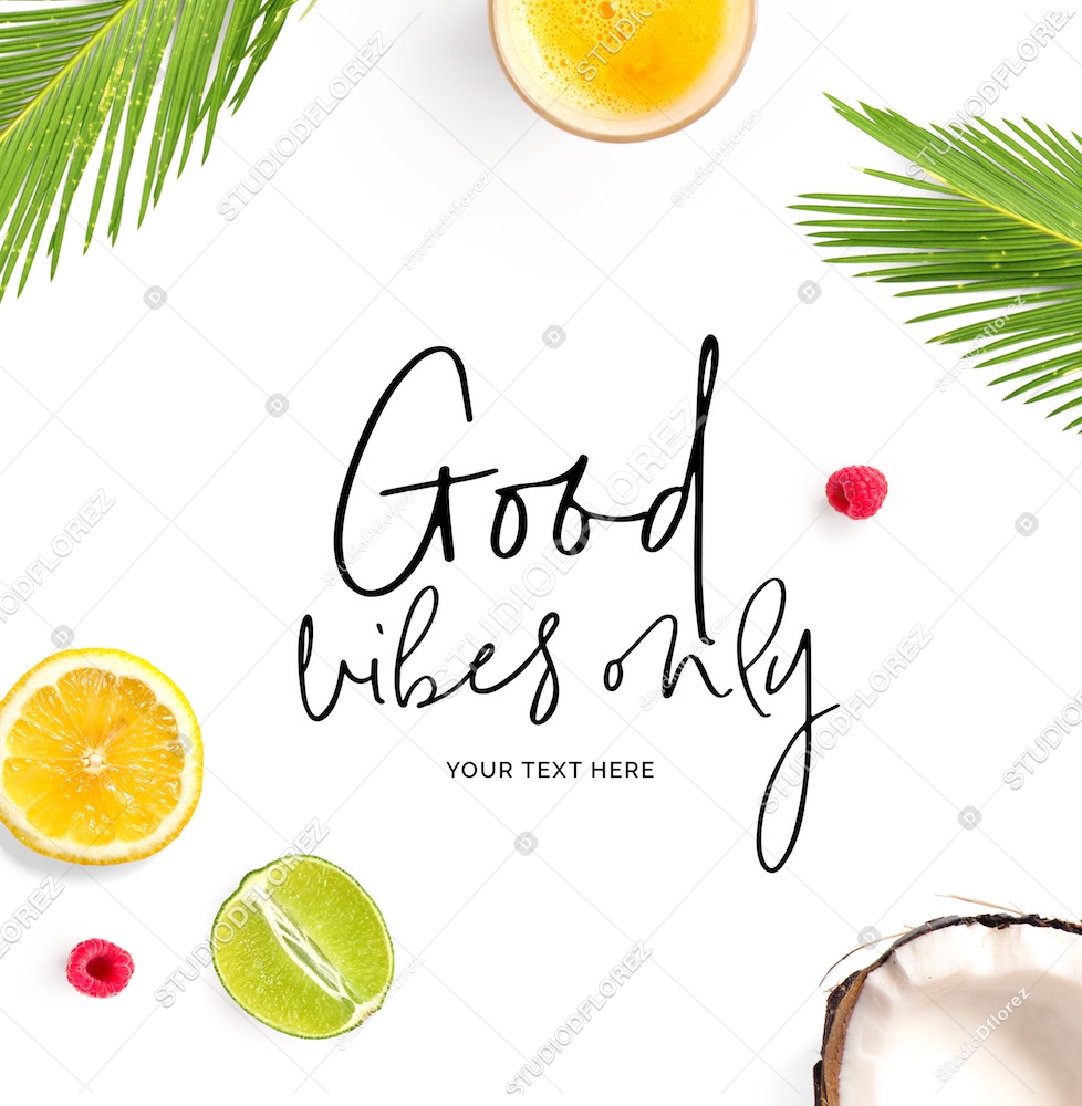 good_vibes_lime_lemon_raspberry_coconut_drink_juice_orange_leaves_white_fruits