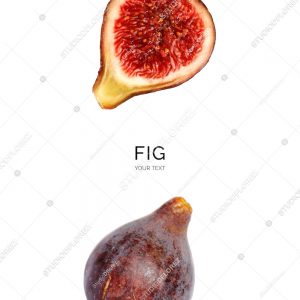 Creative layout made of figs. Flat lay. Food concept. Figs on white background.