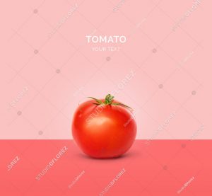 Creative layout made of tomato. Flat lay. Food concept.